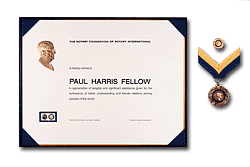 Click here for info on Paul Harris Fellows