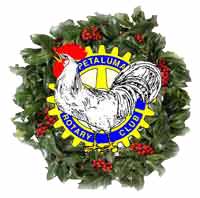 Wreath with Petaluma Rotary logo